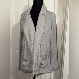Peyton Jensen Gray Cardigan Long Sleeve Pockets‎ Women's Size S